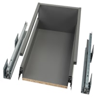 Blum MERIVOBOX BLUMOTION E Height Soft Close Drawer & Gallery Rail - (H) 192 x (D) 450 x (W) 252mm - Orion Grey