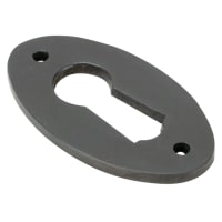 From The Anvil Oval Escutcheon - 51 x 31mm - Keyhole - Aged Bronze