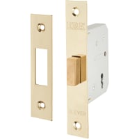 ERA 3 Lever Deadlock - 76mm Case - 56mm Backset - Polished Brass