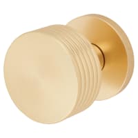 Jedo by Frelan Satin Brass Mortice Door Knob - 60mm Rose Diameter - Ribbon Range