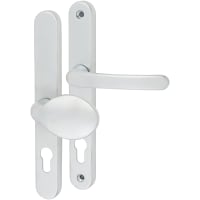 TSS uPVC Offset Multipoint Lever/Pad Door Handle - 92/62mm c/c - Silver