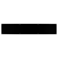 Altro Stainless Steel Kick Plate - 838 x 150 x 1.2mm - 8 Screw Holes - Matt Black
