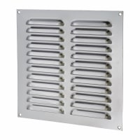 Altro Hooded Louvre Vent - 229 x 229mm - 9975mm² Free Air Flow - Polished Stainless Steel