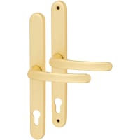 TSS uPVC Multipoint Door Handle - Long Plate - 240mm Bolt c/c - 92mm c/c - Gold