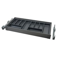 Blum MERIVOBOX BLUMOTION M Height Soft Close Drawer with Fronts & Cutlery Tray - 101 x 450 x 1000mm - Orion Grey