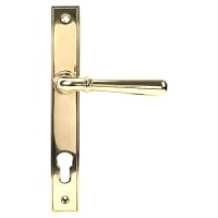 From The Anvil Newbury Polished Brass uPVC Slimline Multipoint Door Handles - 92mm c/c