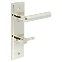 Burlington by Frelan Polished Nickel Fire Rated DIN Bathroom Door Handles - Richmond - Inner 3 - 200 x 55mm