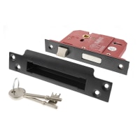 Atlantic BS3621 Bolt Through 5 Lever Sashlock - 65mm Case - 44mm Backset - Matt Black