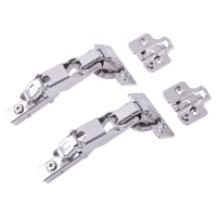 Klug Clip-On Cabinet Hinge - 165° - Soft Close - Half Overlay - Chrome Plated