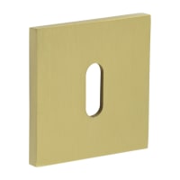 CRES by Frelan Square Escutcheon - 54 x 54mm - Keyhole - Satin Brass