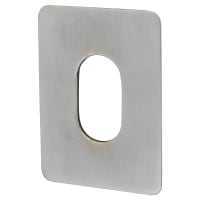 Jumbo Adhesive Fixing Escutcheon - 65.5 x 47.6mm - Oval - Satin Chrome