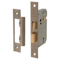 Touchpoint Contract Bolt Through 3 Lever Sashlock - 65mm Case - 44mm Backset - Antique Brass