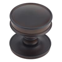 Burlington by Frelan Dark Bronze Ringed Mortice Door Knob - 65mm Rose Diameter - Berkeley Range