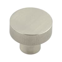 Hoxton by Frelan Thaxted Lines Round Cabinet Knob - 30mm Diameter - Satin Nickel