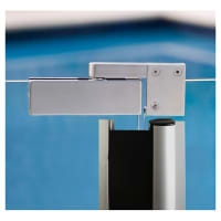 Strand FP300 Glass Door Roller Finger Guard & Black Fire Retardant Fabric - 1925mm - Satin Aluminium