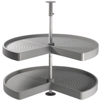 Emuca 3/4 Tray Carousel Set - Cabinet Width 900mm - Grey Plastic