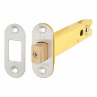 Altro 5mm Bolt Through Tubular Bathroom Deadbolt - 127mm Case - 108mm Backset - Radius - Satin Stainless