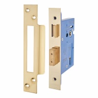 Altro Architectural Bolt Through 3 Lever Sashlock - 78mm Case - 57mm Backset - PVD Brass