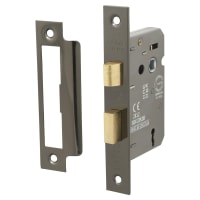 Altro Bolt Through 3 Lever Sashlock - 63mm Case - 45mm Backset - Square - Black Nickel
