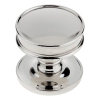 Burlington by Frelan Polished Nickel Ringed Mortice Door Knob - 65mm Rose Diameter - Berkeley Range