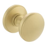 Atlantic Millhouse Brass Edison Domed Mortice Door Knob - 65mm Rose Diameter - Satin Brass