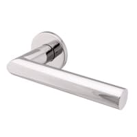 Altro Polished Stainless Steel 22mm Mitre Door Handles on Round Rose