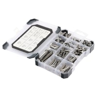 TIMCO Assorted Nut, Bolt & Washers - Mixed Tray - Zinc Plated - Pack of 199