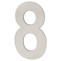 Hampstead 100mm Concealed Screw Fix Door Numeral - 8 - Satin Stainless Steel