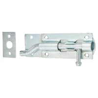 Traditional Tower Gate Bolt - Necked - 100mm Length - Zinc Plated