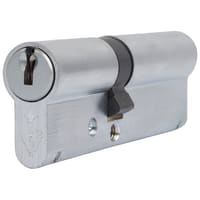 ERA 1 Star 6 Pin Kitemarked 85mm Euro Double Cylinder - 35 + 50mm - Polished Brass - Keyed to Differ