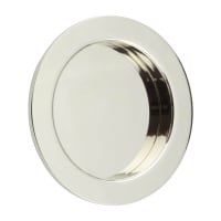 Burlington by Frelan Round Flush Pull Handle - 75mm Diameter - Polished Nickel
