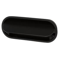 Altro Eccles Oval Flush Cabinet Pull Handle - 117 x 47mm - Matt Black