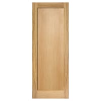 LPD Pattern 10 1 Panel Unfinished Solid Internal Door - 1981 x 838 x 35mm - Oak