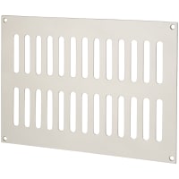 Altro Plain Slotted Vent - 242 x 165mm - 6600mm² Free Air Flow - Polished Stainless Steel