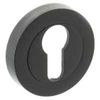 Atlantic Status Escutcheon - 51mm Diameter - Euro - Matt Black - Pair