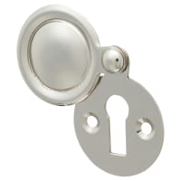 Hampstead Victorian Covered Escutcheon - 32mm Diameter - Keyhole - Polished Nickel