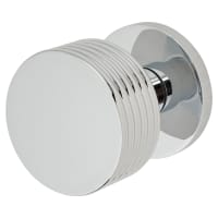 Jedo by Frelan Polished Chrome Mortice Door Knob - 60mm Rose Diameter - Ribbon Range
