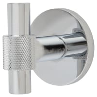 Hampstead Knurled Single Coat Hook - 55 x 52mm - Polished Chrome