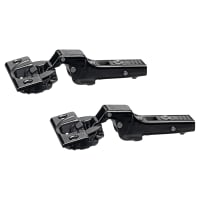 Blum CLIP Top Soft Close Cabinet Hinge - 110° - Half Overlay - Black Onyx - Pair