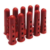 Rawlplug HDPE Wall Plug - 5.5-6 x 34mm - Red - Pack of 1000