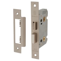 Touchpoint Contract Bolt Through Bathroom Lock - 65mm Case - 44mm Backset - Satin Nickel