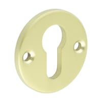 CRES by Frelan Face Fix Security Escutcheon - 52mm Diameter - Euro - Satin Brass