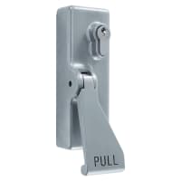 Arrone AR885 Outside Access Device with Cylinder - Lift Pad - Silver