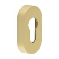 CRES by Frelan Oval Escutcheon - 65 x 35mm - Euro - Satin Brass