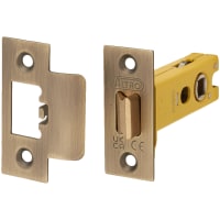 Altro Heavy Duty Bolt Through Tubular Latch - 78mm Case - 57mm Backset - Square - Antique Brass