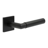 CRES by Frelan Black Sprung Fire Rated Door Handles on Square Rose - CR-102 Range