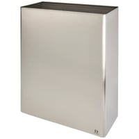 Dolphin Contract Wall Mounted Bin - 440 x 360 x 155mm - Satin Stainless Steel