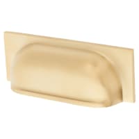Alexander & Wilks Quantock Cabinet Cup Handle - 96mm Centres - PVD Satin Brass