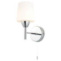 Forum Spa Aquarius LED Bathroom Wall Light - IP44 - Polished Chrome with Opal Glass Shade