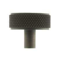 Atlantic Millhouse Brass Hargreaves Knurled Round Cabinet Knob - 35mm Diameter - Urban Dark Bronze